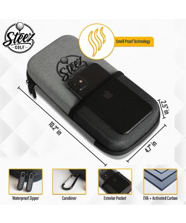 Steez Golf Accessory Case - Airtight Water-Resistant Hard Case for Golf Essentials in Grey - Buy Online on GoSupps.com
