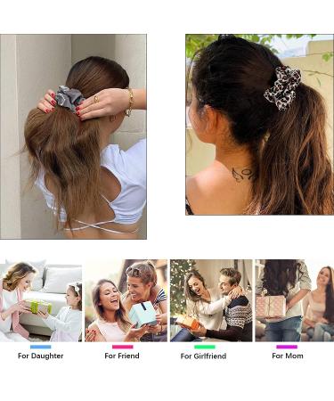 4 Mixed Big Scrunchies - Neutral Hair Ties for Thick Hair | Cute Elastic Ponytail Holders for Women & Girls - Buy Online on GoSupps.com