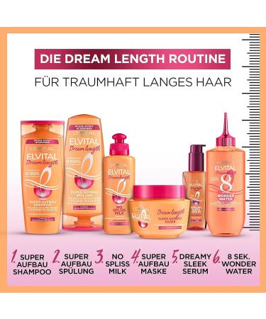 L'Or al Paris Elvital Anti-Spliss Haarmask | Intensive Treatment for Long Damaged Hair - 300ml with Vegetable Vitamins & Castor Oil - Buy Online on GoSupps.com