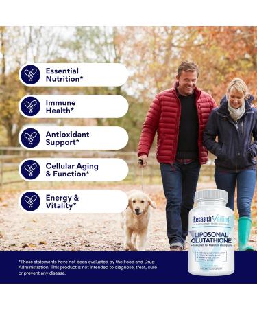 Research Verified Glutathione - Liposomal Glutathione 500 mg with Phospholipid Complex Vitamin C Bioperine - 60 Capsules - 1 Bottle 60 Count (Pack of 1) - Buy Online on GoSupps.com