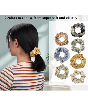 ZdycgTime 7-Piece Flower-Shaped Elastic Hair Bands - Curly Hair Accessories for Women - Soft Rubber Ponytail Holders - Buy Online on GoSupps.com