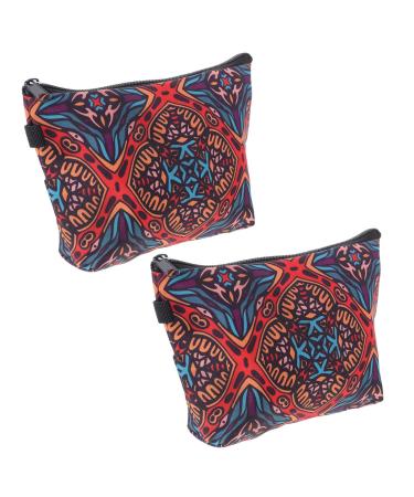 Frcolor 2st cosmetics bag bag for menstrual inserts wallet handbag fabric pad-wet bag make-up organizer bag sanitary organizer outside shower bag Miss polyester colored 2 21x16.5x0.5