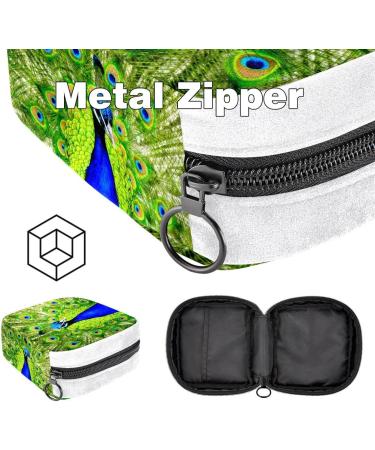 Peacock Green Sanitary Napkin Storage Bag | Period Tampon Makeup Pad Pouch - Buy Online on GoSupps.com