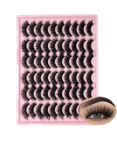 Bulk Cat Eye Faux Mink Lashes - 30 Pairs C Curl 18mm Long 3D Volume Natural False Eyelashes for Wholesale - Buy Online on GoSupps.com