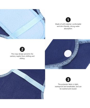 DOITOOL Women's 8pcs Reusable Sanitary Pads Set with Storage Bag - Washable Cloth Menstrual Panty Liners for Heavy Flow, Maternity, Postpartum - Women's Suits with Sanitary Napkins - Buy Online on GoSupps.com