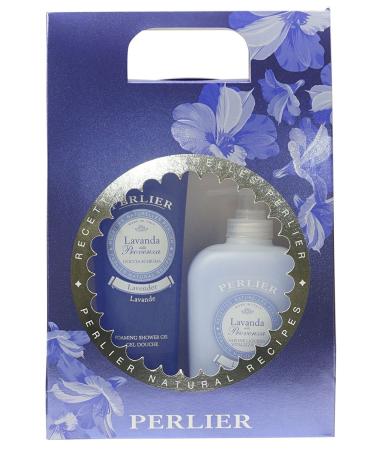 Perlier: Box Set of Lavender Shower Gel 250 ml + Liquid Soap 300 ml Italian Import