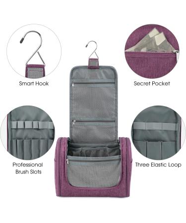 WANDF Large Hanging Toiletry Wash Bag Organizer - Denim Purple | Travel Makeup & Cosmetic Case for Men and Women - Buy Online on GoSupps.com