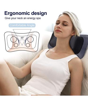 MoCuishle Shiatsu Back Massager with Heat - Electric Shoulder Massager for Relaxing Back, Neck, and Leg Pain - Navy - Buy Online on GoSupps.com