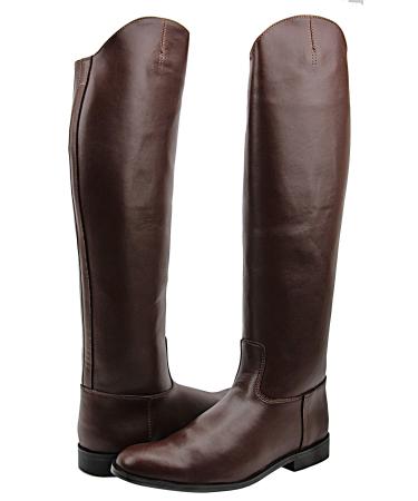 Hispar Mens Man Decent Dress Dressage Boots Pull On Riding English Equestrian Brown REGULAR CALF 12