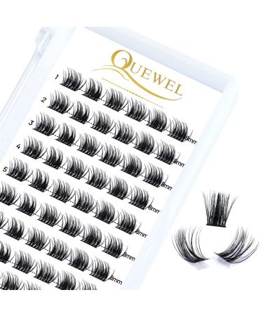 Cluster Lashes Quewel single eyelashes C curl 8mm eyelashes Individual eyelash segments wide foundation individual eyelashes for eyes make-up DIY eyelash extensions (of course 03-c-8mm) 1 piece (1 Pack) natural03-c-8mm