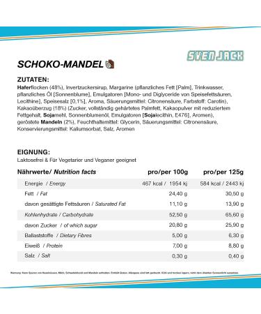 Sven Jack Energy Cake - Chocolate Almond Oatmeal Flapjack (24 Pack) | Low Sugar High Energy Fitness Snack - Buy Online on GoSupps.com