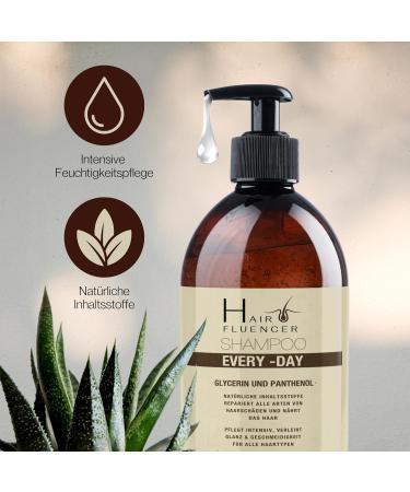 Sanasur Hairfluencer Every Day Shampoo with natural ingredients repairs all types of hair damagepH 55 with panthenol and glycerin - Buy Online on GoSupps.com