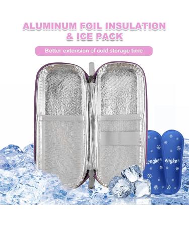 EVA Insulin Bags for Diabetes | Diabetic Travel Bag with Cooling Packs | Marble Purple - Shop Internationally - Buy Online on GoSupps.com