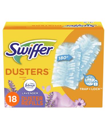 Swiffer Dusters, Ceiling Fan Duster, Multi Surface Refills with Febreze Lavender, 18 Count 18 Count (Pack of 1)