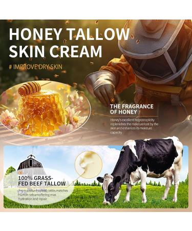 Pigdun Marroomi Tallow Honey Balm - Marromi Beef Tallow for Skin 100% Organic Grass-Fed Beef Tallow & Raw Wild Honey Natural Formula for Dry & Sensitive Skin - Buy Online on GoSupps.com