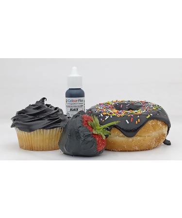 Black Oil Based Food Colouring Gel - 15ml | Ideal for High Fat Foods, Buttercream, Chocolate Batters, Fondant Icing | Colour Flex - Buy Online on GoSupps.com
