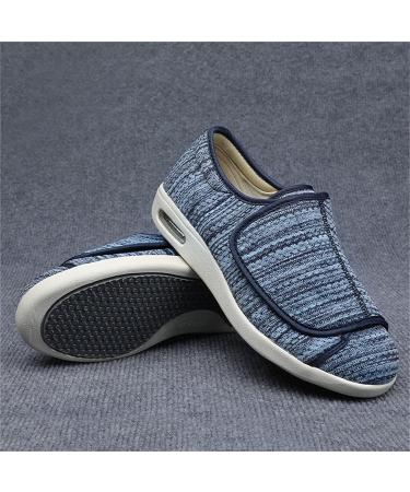 NVBHOF Adjustable Diabetic Shoes for Elderly Swollen Feet - Light Blue, Size 12 - Buy Online on GoSupps.com