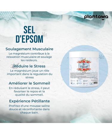 PLANTAWA - Epsom Salt 2kg | Magnesium Sulphate Relaxing Aromatherapy Bubble Bath No Toxins or Additives Wellness and Repa - Buy Online on GoSupps.com