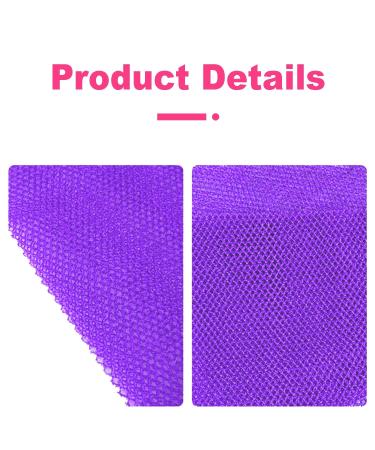 Kissfee African Net Sponge Body Exfoliating Bath Towel - Purple Back Scrubber for Skin Smoothing - Men and Women Washcloth - Buy Online on GoSupps.com
