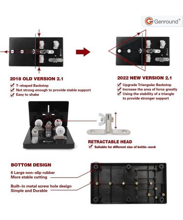 Bottle Cutter  Genround Upgrade 2.1 Glass Bottle Cutter Machine for Round  Square and Oval Bottle Cutting | Cut Bottle from Neck to Bottom | Glass Cutter Bottle Cutting Tool for DIY Projects 2.1 version - Buy Online on GoSupps.com