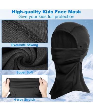 Corpower Kids Storm Hood - 2-Piece Winter Ski Mask & Face Hood for Girls | Outdoor Sports Bicycle Hat - Black - Buy Online on GoSupps.com