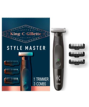 King C. Gillette Beard Trimmer for Men, Includes 1 Cordless Style Master Trimmer with One 4D Blade and 3 Interchangeable Combs, Waterproof King C. Gillette Style Master Trimmer - Buy Online on GoSupps.com
