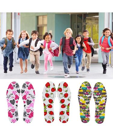 3 Pairs Kids Shoe Insoles | Memory Sponge Soft Breathable Inserts | Cut to Fit Children & Toddler Shoes - Buy Online on GoSupps.com