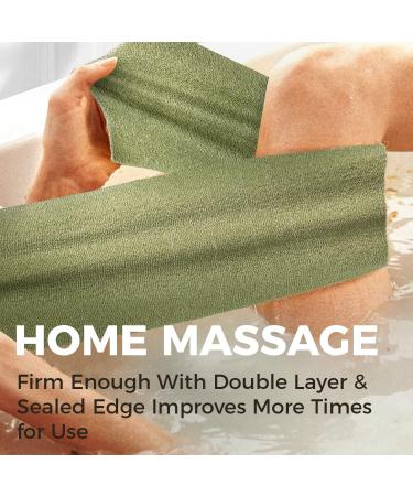 Zomchi Exfoliating Back Scrubber - Deep Clean & Invigorate Your Skin | Shower Body Scrubber for Exfoliation & Cleansing (Grayish Chartreuse Green) - Buy Online on GoSupps.com