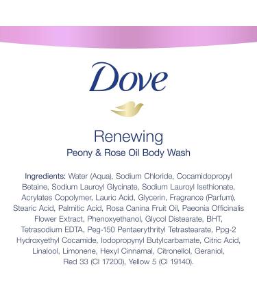 Dove Sulfate-Free Body Wash with Peony and Rose Oil, 100% Gentle Cleansers, Nourishing Skin Care - 22 Fl Oz x 4 - Buy Online on GoSupps.com
