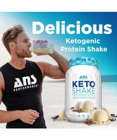 ANS Performance Ketosys Protein Powder - Low Carb Shake - Gluten Free - Delicious Taste - Healthy Fats - Ready To Mix Drink (Vanilla Chai) - Buy Online on GoSupps.com