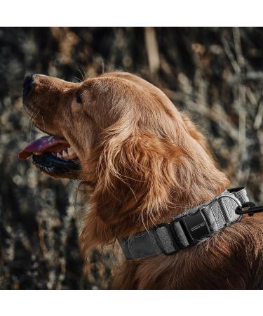 OneTigris Dog Collar with Metal Buckle for Dogs - Durable Grey LL Dog Collar for Ultimate Comfort & Style - International Shipping Available - Buy Online on GoSupps.com