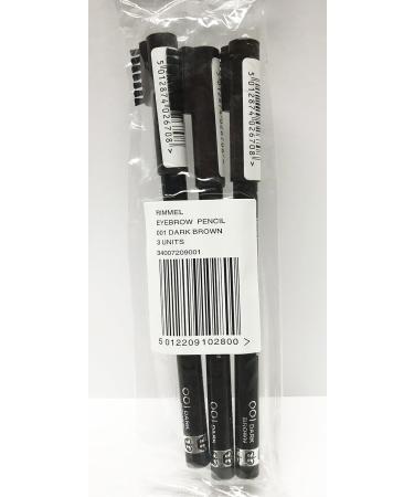  Rimmel Rimmel Eyebrown Pencil 001 Dark Brown 1.5 g - Buy Online on GoSupps.com