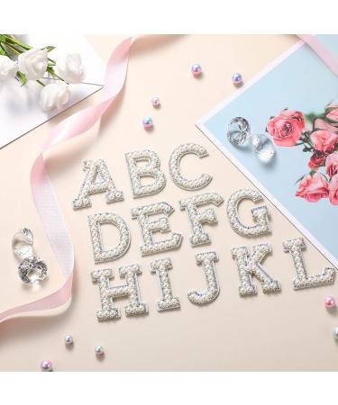 26 Piece Rhinestone Iron On Patch A-Z Alphabet Applique in Colorful White - DIY Craft Supplies - Buy Online on GoSupps.com