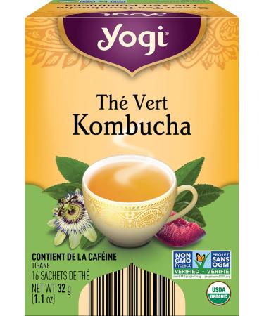 Yogi Tea - Green Tea Kombucha (3 Pack) - Contains Caffeine - Organic Tea - 48 Tea Bags - Buy Online on GoSupps.com