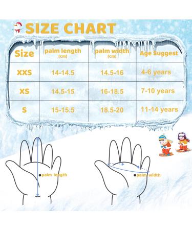 Thxtoms 2022 Kids Ski Gloves | Windproof Waterproof Fleece | Reflective & Warm | Perfect for Girls 4-13 | Black Stripes - Buy Online on GoSupps.com