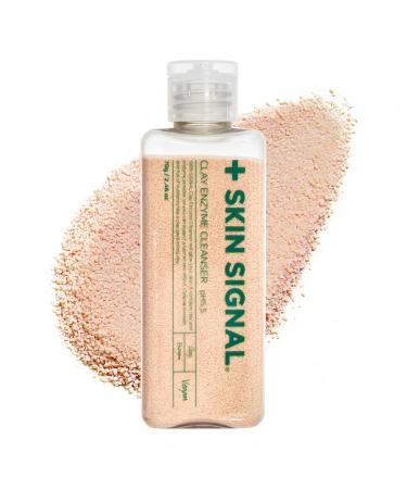 SKIN SIGNAL Pink Clay Enzyme Cleanser Blackhead Remover Powder Cleanser Deep Pore Cleansing with BHA Gentle Exfoliating Face Wash Facial Scrub for Acne-Prone Skin Korean Skin Care
