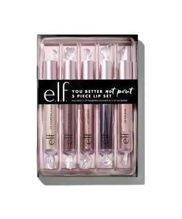 Buy e.l.f. You Better Not Pout 5-Piece Lip Set - Bold Shades Lip Lacquer & Plumping Gloss | International Shipping - Buy Online on GoSupps.com