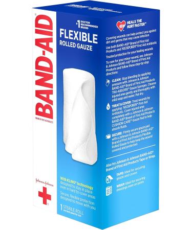 Buy Band-Aid Rolled Gauze - 4 Inches x 2.5 Yards | First Aid Essentials for Quick Healing | Shop Internationally - Buy Online on GoSupps.com