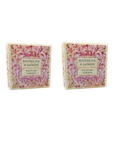 Greenwich Bay Trading Co. Dusting Powder, 4 Ounce, Rosewater & Jasmine - 2 PACK