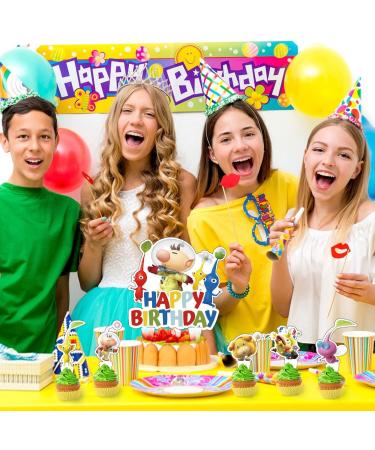 37pcs Pikmin Cake Decorations with 1pcs Captain Olimar Video Game Cake Topper 36pcs Cute Cupcake Toppers for Girls Birthday Party Decorations - Buy Online on GoSupps.com