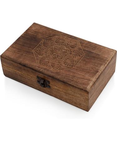 Great Birthday Gift Ideas Handmade Decorative Wooden Jewelry Box Jewelry Organizer Keepsake Box Treasure Chest Trinket Holder Watch Box Storage Box Housewarming Gifts Women - Buy Online on GoSupps.com