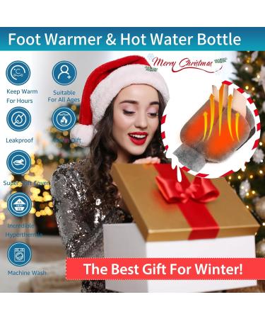 Buy 2L Foot Warmer - Large Heat Bottle with Plush Cover for Home Office & Outdoor | Pain Relief & Comfort (Gray) - Buy Online on GoSupps.com