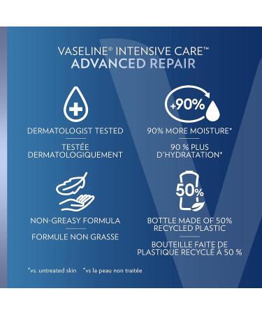 Vaseline Intensive Care Advanced Repair Unscented Lotion 600ml - Deep Moisturizing & Hydration for All Skin Types - Buy Internationally - Buy Online on GoSupps.com