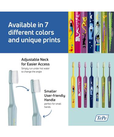 TePe Kids Select Compact X-Soft Toothbrush - Fun Zoo Animal Design | Ages 3+ | 1 Count - Buy Online on GoSupps.com