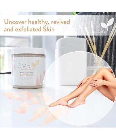 Eva Naturals Honey Peeling Body Scrub - Moisturizing Skin Exfoliator with Natural Extracts | Gift for Men & Women | 8 oz - Buy Online on GoSupps.com