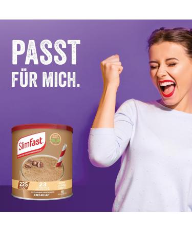SlimFast Caf au Lait Milkshake Powder | High Protein Diet Shake | 225 Calories | Weight Control | 365g | International Shipping - Buy Online on GoSupps.com