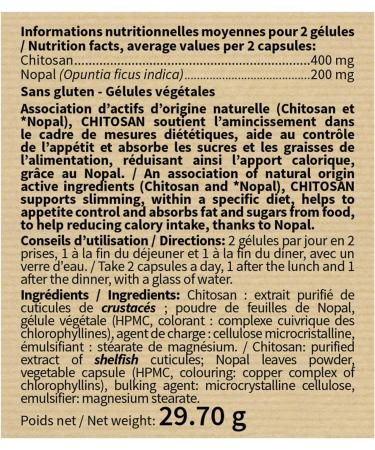 NUTRIEXPERT - CHITOSAN - Absorbs Sugars and Fats - Reduces Appetite - Promotes Slimming - Vegetable Capsules - Pack of 3 Products - Buy Online on GoSupps.com