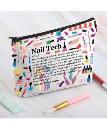 BNQL Nail Tech Makeup Cosmetic Bag Nail Tech Gifts for Women Girls Nail Technician Gifts Nail Artist Gift for Nail Manicurist (nail tech cosmetic bag) - Buy Online on GoSupps.com