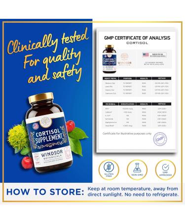 15-IN-1 Cortisol Supplements for Women & Men - Cortisol Reducer Manager with Ashwagandha Acerola L-Tyrosine Vitamin C B6 - Mood Stress Relief Restful Sleep Support - 60 Capsules 60-Day Supply - Buy Online on GoSupps.com