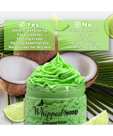 Whipped Soap Body Wash - Coconut Lime Scent | Luxurious Moisturizing Cleanser for All Skin Types | Shop Internationally - Buy Online on GoSupps.com